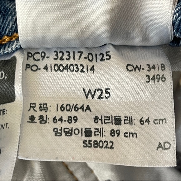 Levi's 501 Peanuts Denim Shorts Size 25 Snoopy Woodstock Button Fly Yellow Tab - Picture 10 of 11